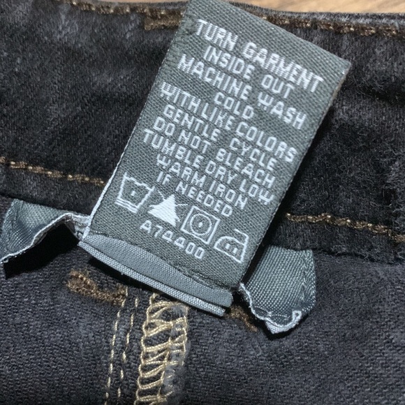 Y2K Slight Flare Faux Leather Trimmed Dark Wash Denim Jeans Woman’s Size 8 - Picture 10 of 13